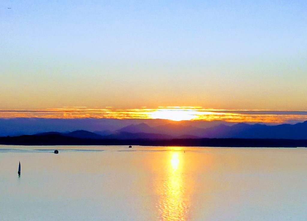 View of Puget Sound from the Ferris Wheel - Seattle WA